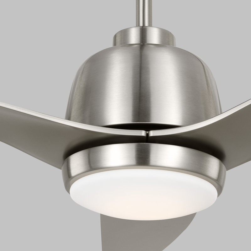 Avila LED Downrod Ceiling Fan, Brushed Silver