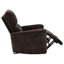 Fauteuil inclinable oscillant Heise brun foncé en chenille-122505249