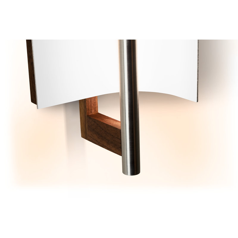 Allavo 40" Dimmable LED Bath Sconce, 2700K - 120V AC, Textured White, Walnut