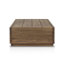 Duvall Outdoor Rectangle Teak Coffee Table-271290301-328498586