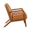 Chaise de style moderne avec similicuir brun et finition noyer pour le salon, capacité de poids de 300 lb