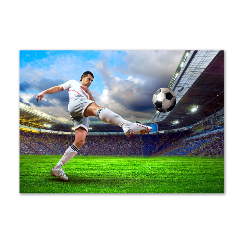 Football Player In The Stadium - Wrapped Canvas Print