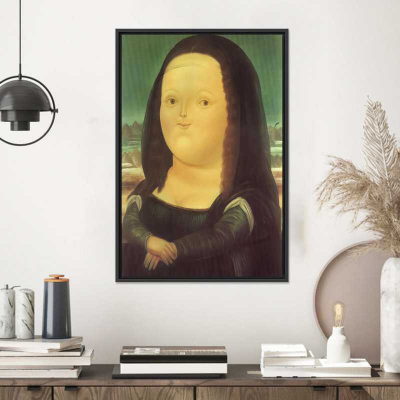 «Mona Lisa» de Botero: œuvre d'art sur toile imprimée avec motif vibrant, 1P, H: 43,4 po x l: 31,6 po