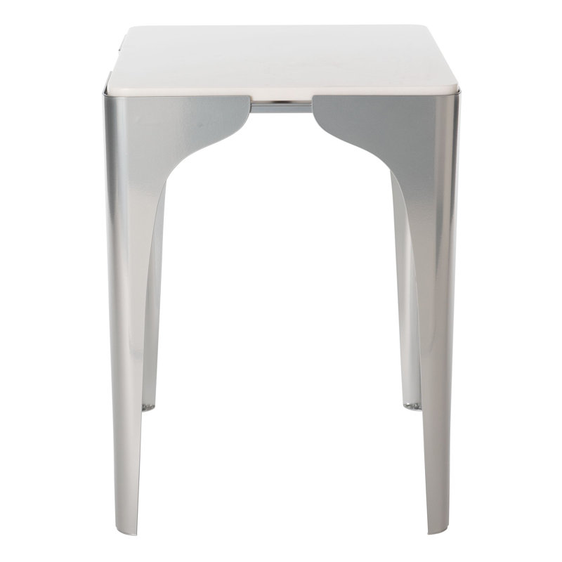 Cove Marble Top Side Table, Sterling