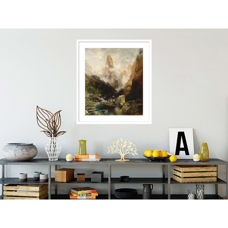 «Mist in Kanab Canyon Utah» par Thomas Moran - Estampe numérique encadrée, H 37,73 po x l 33,5 po