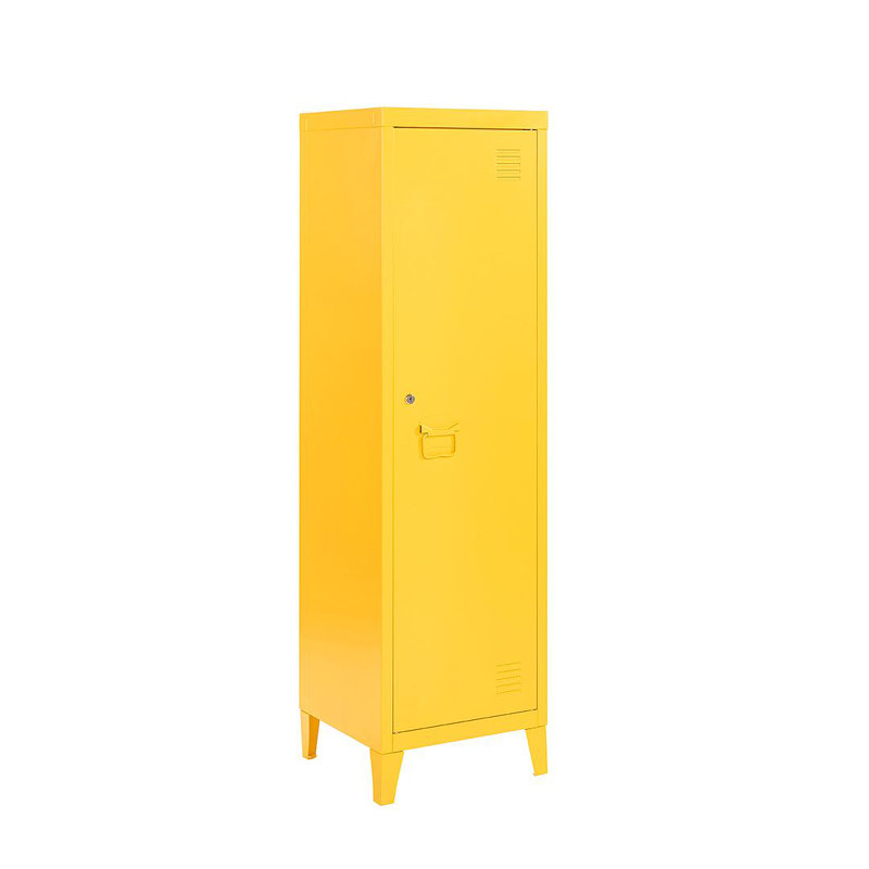 Metal, Mizintceva Locker Storage Cabinet Retro Industric Shoe Rack, Yellow