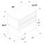 Table d'appoint 2 tiroirs avec tablette Tova