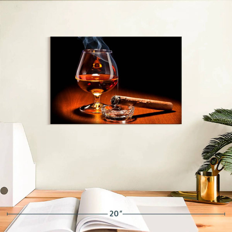 Yarlin Cigar And Cognac Drinks, 8" H x 12" W