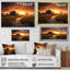 «Glorious Sunset Over Waterway In The Fields», reproduction sur toile-1223703375-1223703360