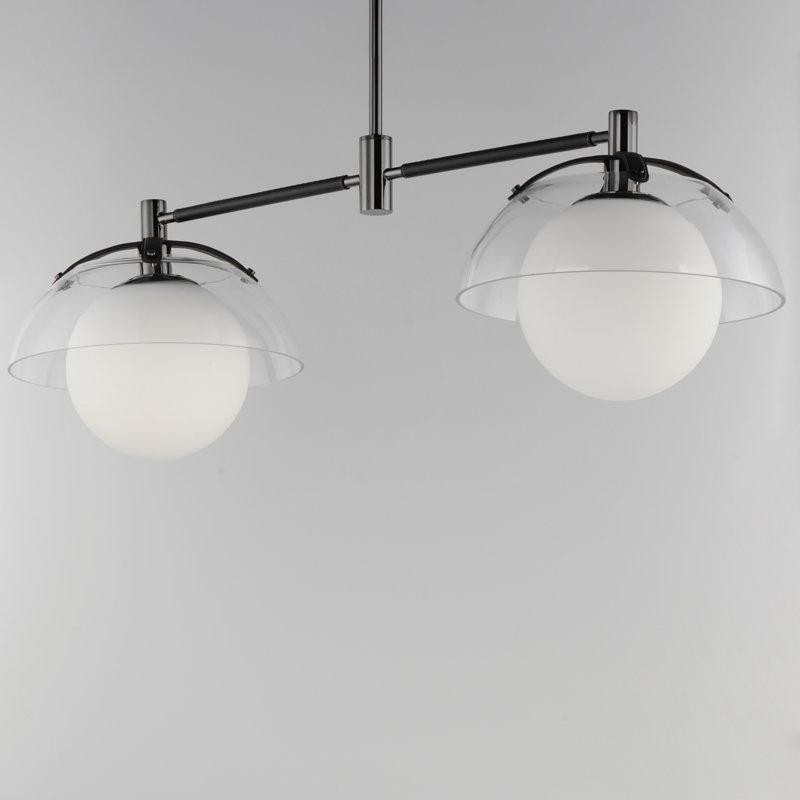 Domain 2 - Light Pendant, Black Chrome, Clear