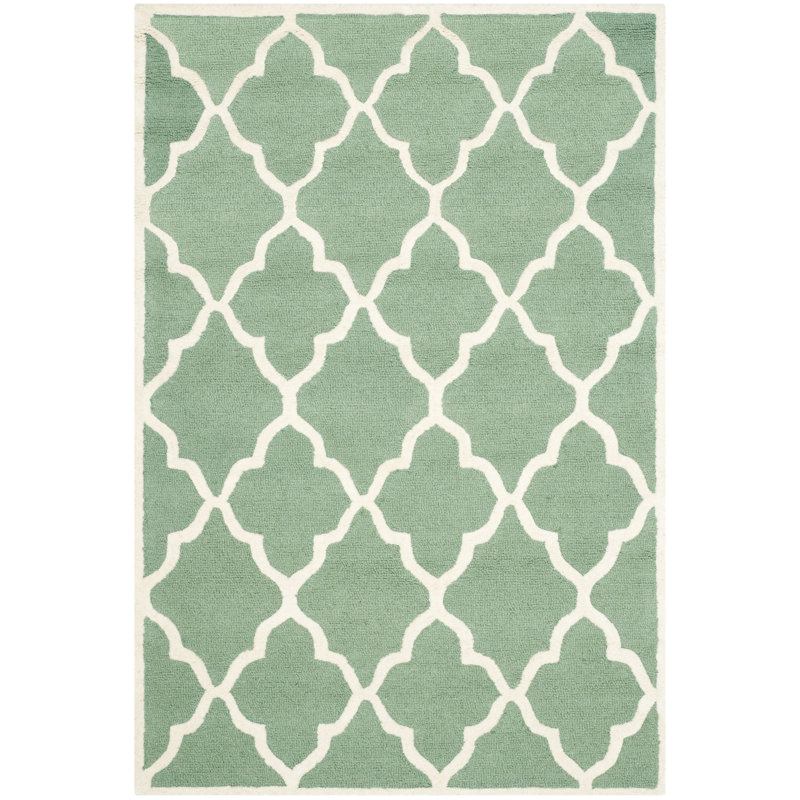 Roan Trellis Wool Hand Woven Area Rug, Rectangle 152 x 244 cm