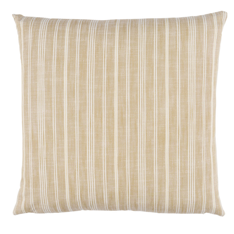 Schumacher x Mark D. Sikes Lucy Stripe Pillow, 18"H x 18"W, Brown, Square