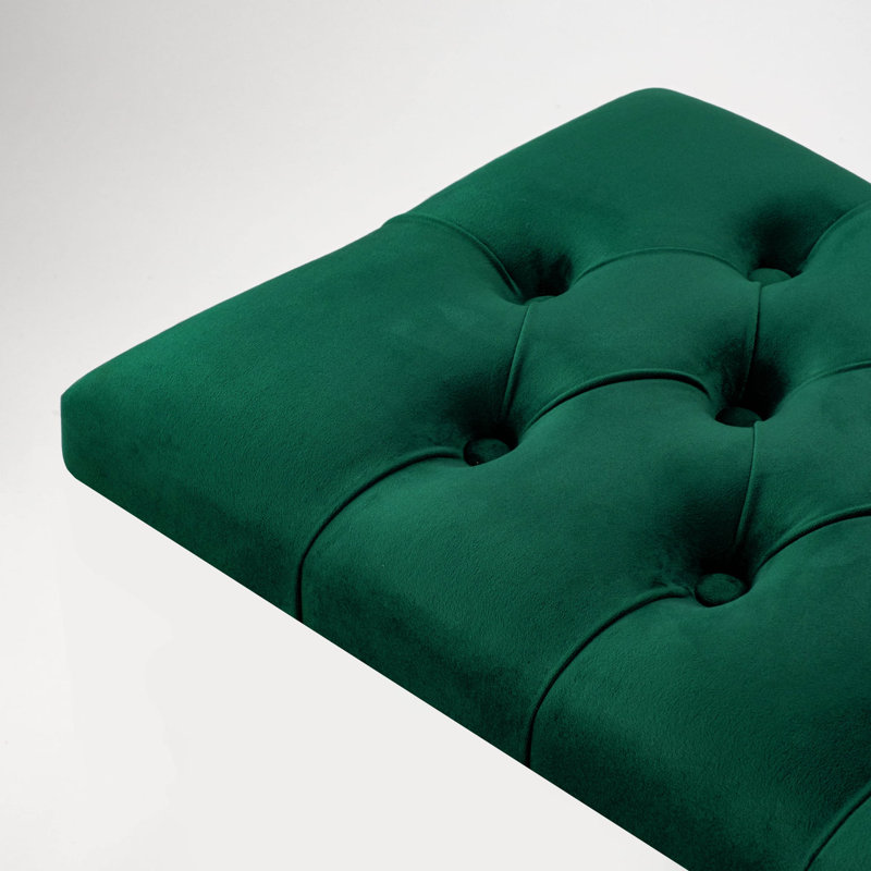 Luczak Upholstered Velvet Headboard, 45 x 60 cm, Bottle Green