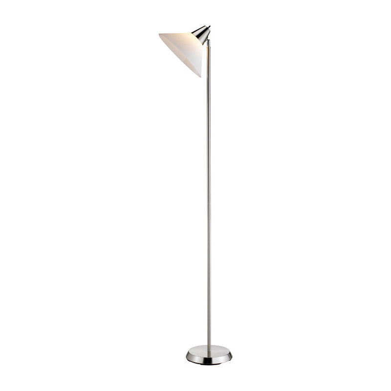 Fernwood 71.5'' Torchiere Floor Lamp, Satin Steel