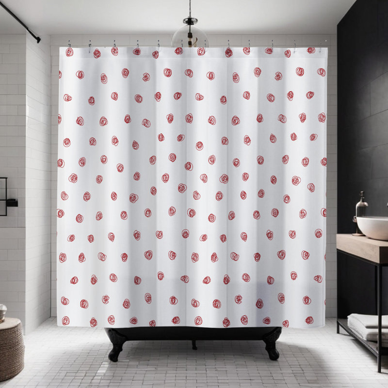 Rideau de douche Coco, Rouge