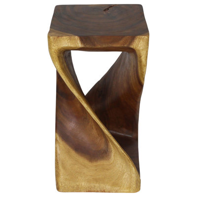 End Table Original Twist 12 In Sq X 23 In H Oak