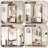 Hall Tree With Bench And Shoe Storage, Coat Rack With Shoe Storage, Wood Look, Coat Rack With Bench, Industrial Style, Large 6 Hooks, 31.5" X 15.8" X 71" White Color-1152382511