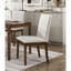 Ensemble de 2 chaises d'appoint de salle à manger Hoi, polyester beige touffeté, brun châtaignier