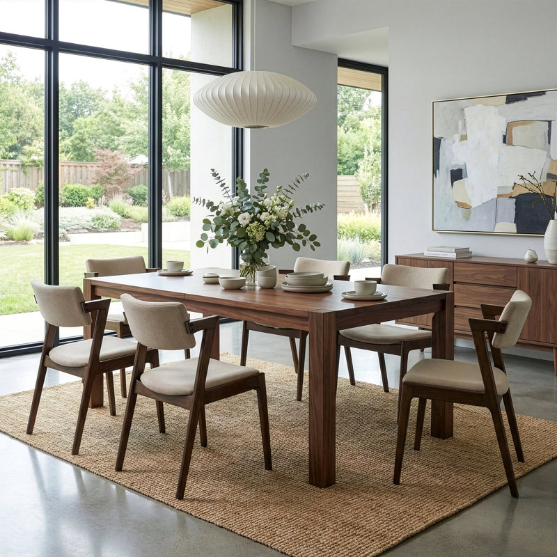 Keeler 18.11'' H Upholstered Side Chair, Walnut Frame with Beige Seat