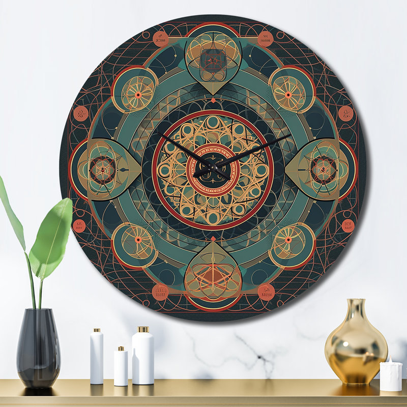 Horloge murale géométrique moderne Sacred Mystery, Grand