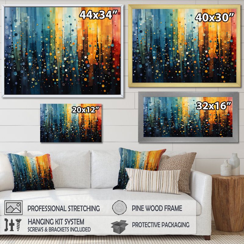 «Mid-Century Colorful Bold Breeziness I», reproduction d'art sur toile, H 12 po x l 20 po x P 1 po