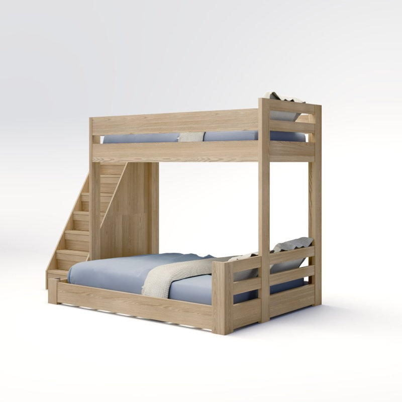 Elevated Kids Bed, Full XL/King, Location G, Driftwood