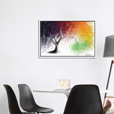 Rainbow Season Tree 1 Piece Wall Art on Canvas