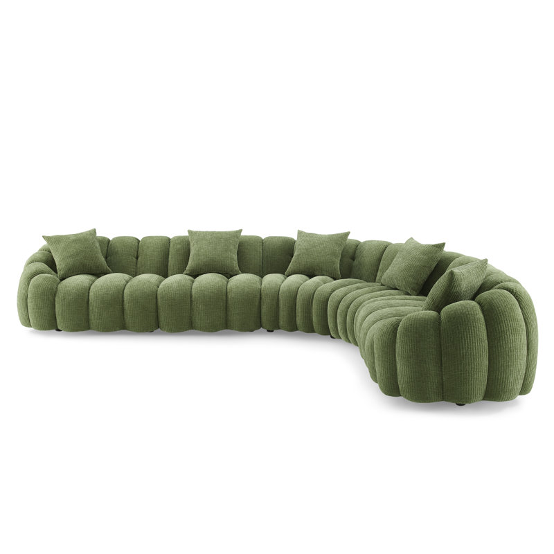 Winnie 365.8Cm Chenille Round Arms Modular Sofa