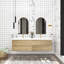 Meuble-lavabo double 72 po avec plateau en résine Terrah-918311586