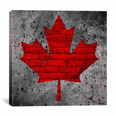 Feuille d’érable à pavillon canadien #12 impression sur toile