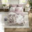 Premium Cotton Comforter Bedding Sets, Blush Floral Design, King Size