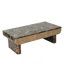 Table basse 47 po avec plateau en faux bois imitation marbre, table basse contemporaine rectangulaire avec tiroir cannelé pour le salon, le bureau