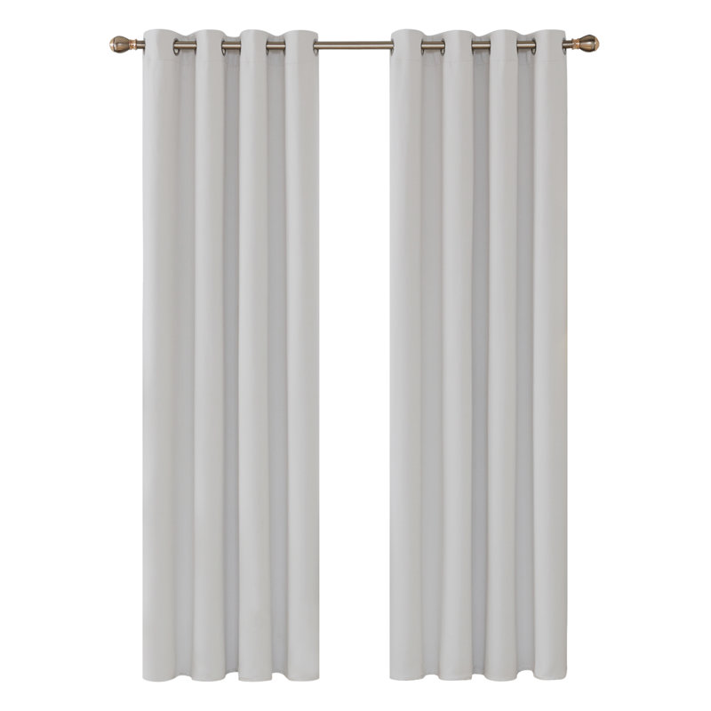 Brynnli Eyelet Blackout Thermal Curtains, 117cm W x 183cm D, Navy Blue