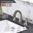 2-Handle Stainless Steel Bathroom Sink Faucet-115827328