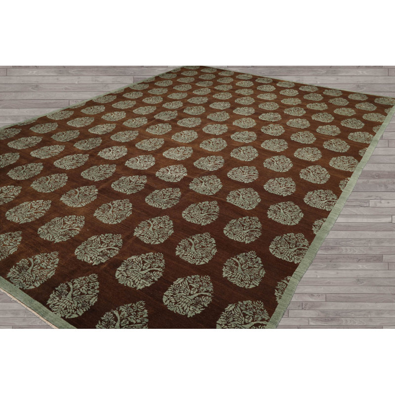 Tapis rectangulaire unique en laine 9 pi 11 po x 14 pi 4 po Michaelian & Kohlberg