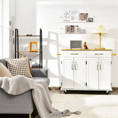 Aneta 106 cm W Kitchen Cart with