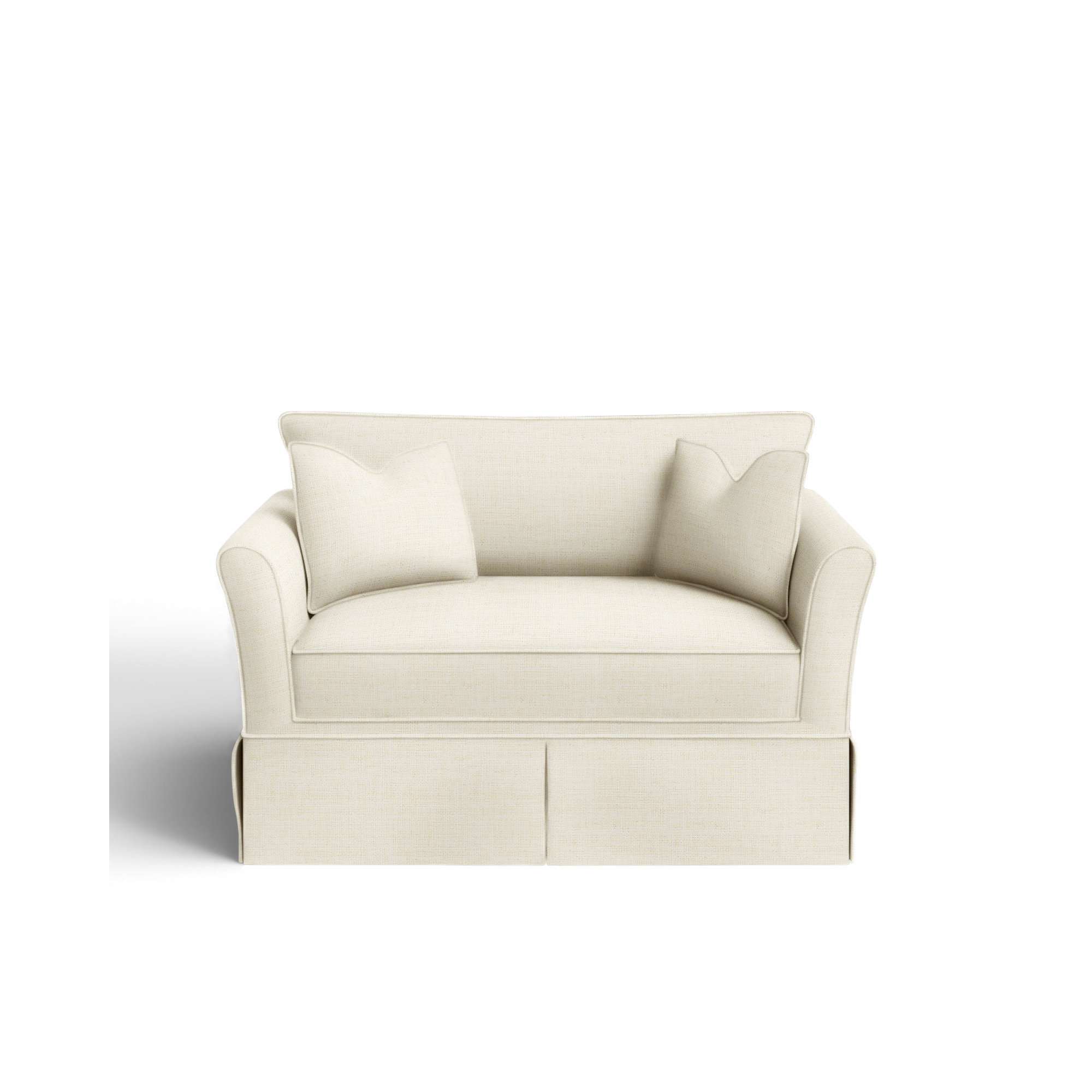 Shelby Upholstered Chair And A Half, Bevin Natural Linen Blend