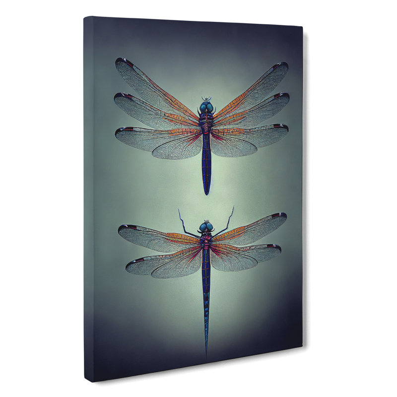 Spellbounding Dragonflies - Wrapped Canvas, 50cm H x 35cm W x 3cm D