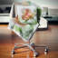 Fleur rose sur fond vert - coussin à imprimé floral-30744349-30744352