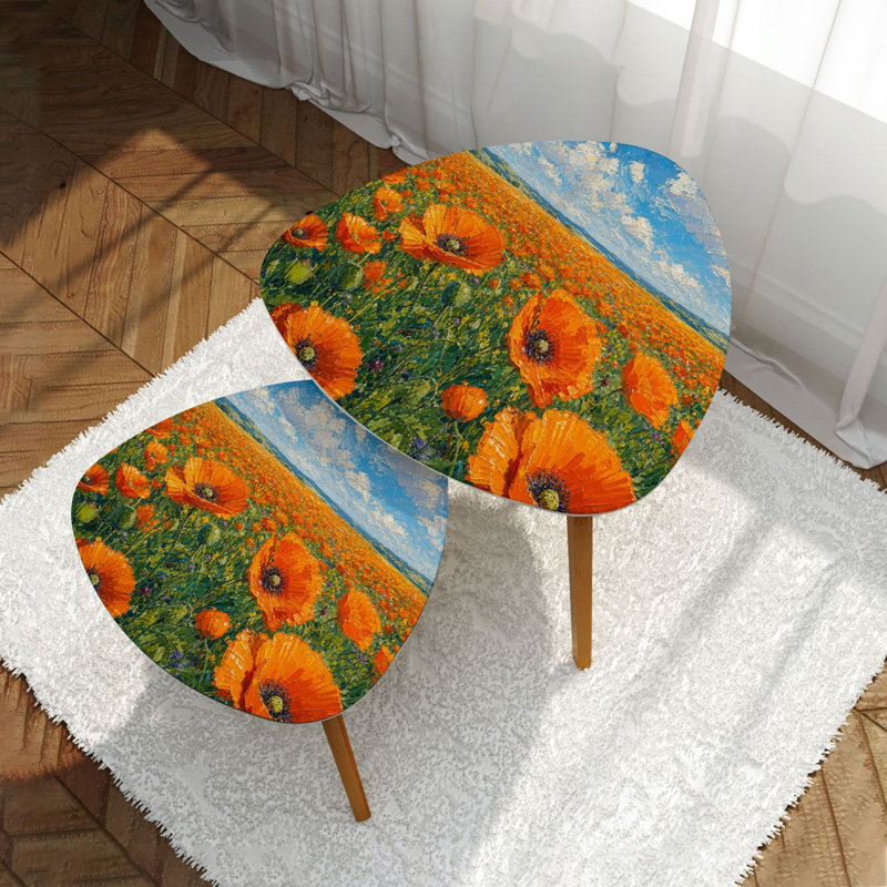 Ensemble de 2 tables basses gigognes Triangle
