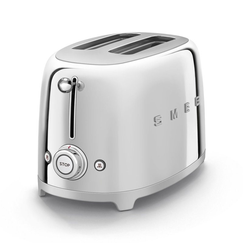 SMEG 50's Retro Style 2 Slice Toaster, Chrome