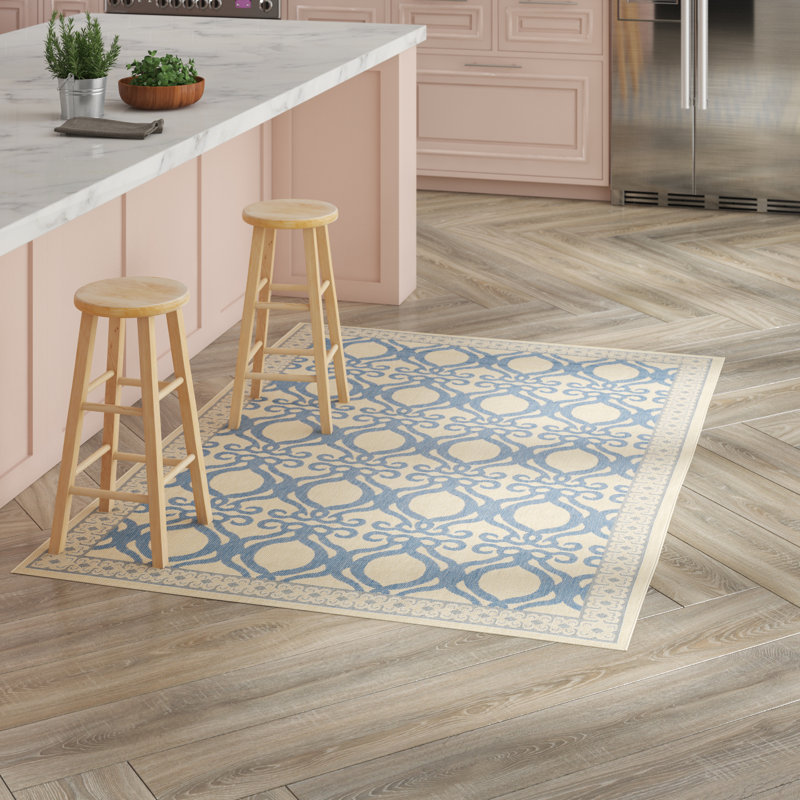 Claudis Performance Geometric Indoor/Outdoor Area Rug, Rectangle 6'7" x 9'6"