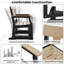Banc oscillant 2 places en PEHD bicolore noir et brun