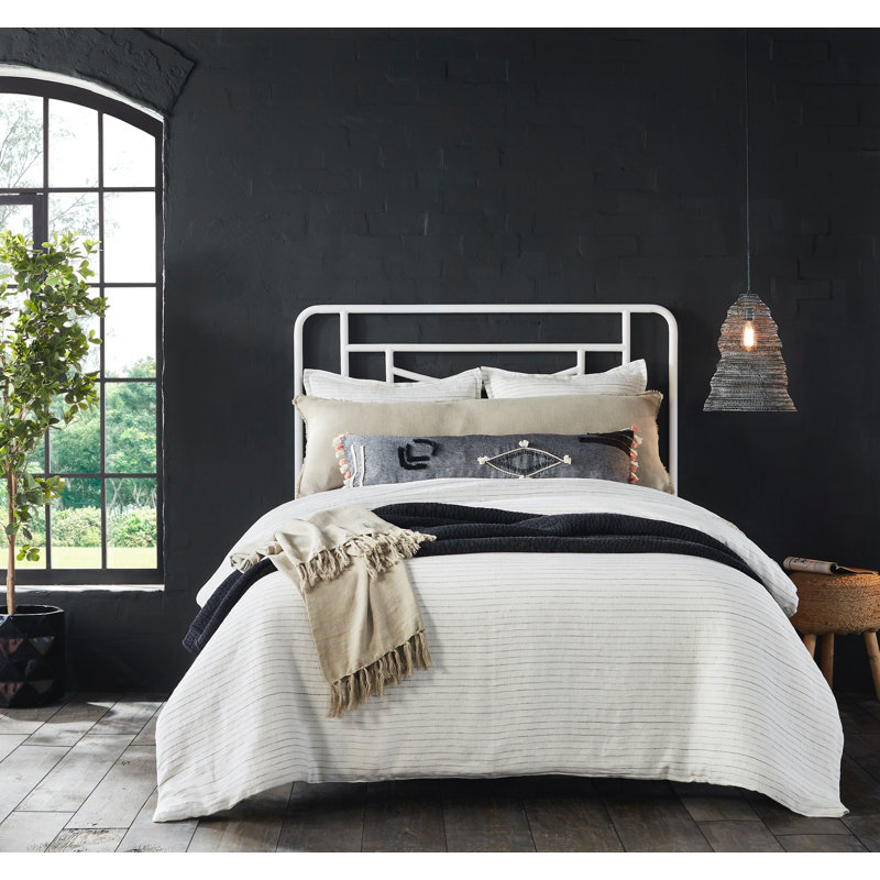 Cambria Linen Duvet Cover, Twin Duvet Cover, White