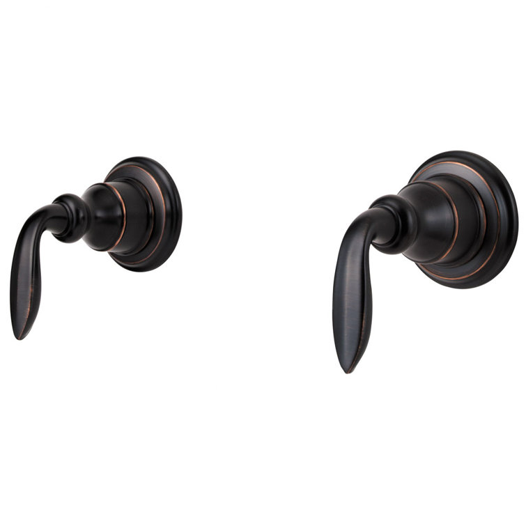 Avalon Double Handle Tub and Shower with Metal Lever Handles Trim
