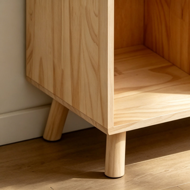 Armoire de rangement à 7 compartiments en bois de pin massif, L 45,5 po x H 29,1 po avec tablettes fixes pour livres / jouets / décoration intérieure, étagère en bois moderne, armoire à compartiments multiples pour la maison / le bureau