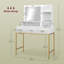 Vanity Table, Makeup Table with LED Mirror and Storage-733553351