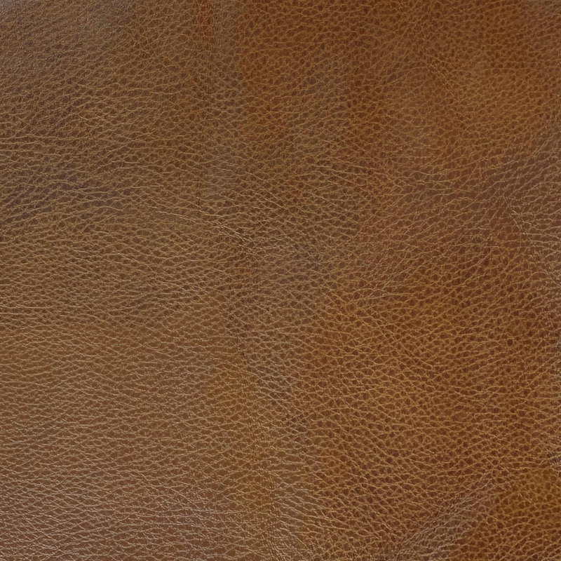 Xane Faux Leather Ottoman, Dark Brown Faux leather