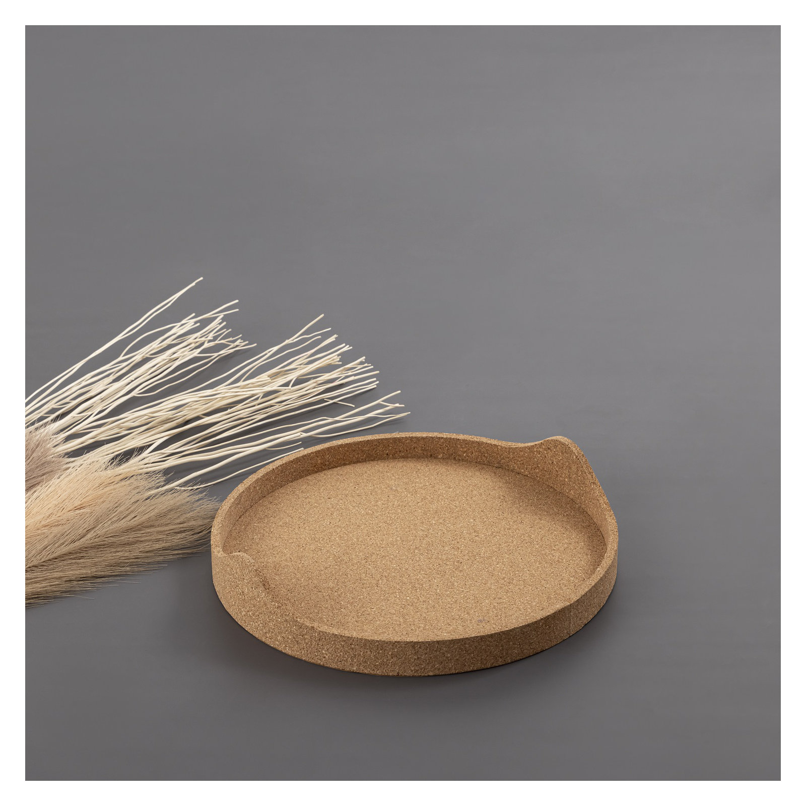 Round Cork Tray Large, 14.25"Wx14.25"Dx2.5"H