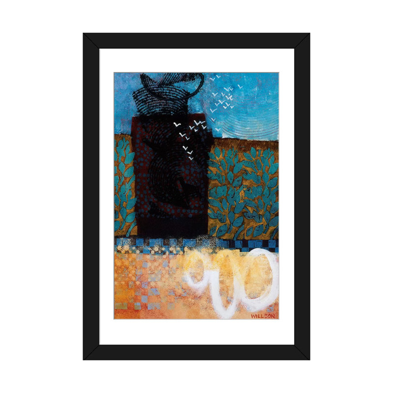 «Midsummer Morning», impression sur toile tendue, H 24 po x l 16 po x P 1 po, Papier d'art encadré noir, Blanc